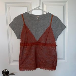 NWOT free people lace cover top